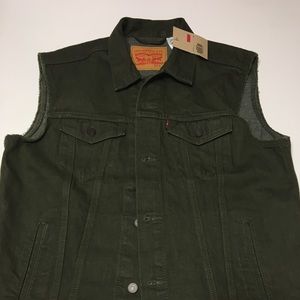 Levi’s Olive Denim Vest Sz. Men’s Large NWT!